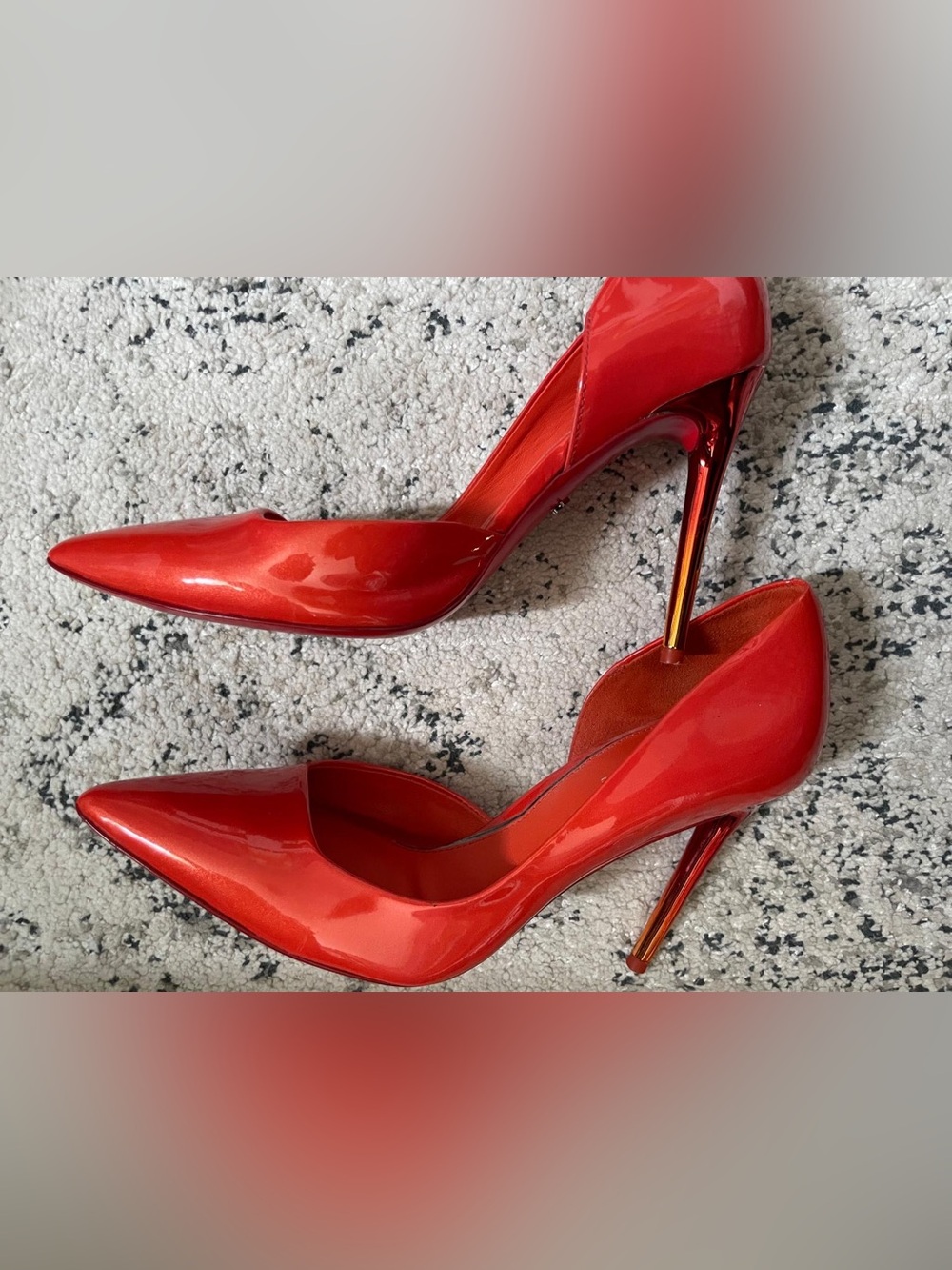 Kenneth Cole Red Patent Pointed-Toe Stiletto Pumps